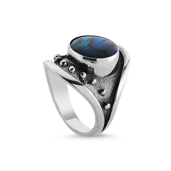 Inel argint 925 cu scoica Abalone ITU0041 [2]